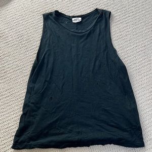 LnA distressed black tank